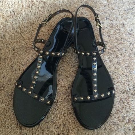 givenchy black jelly sandals stud